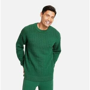 [LEGO] Target Green Men's Textured Brick Crew Neck Sweater NWT Sz Large Tall LT